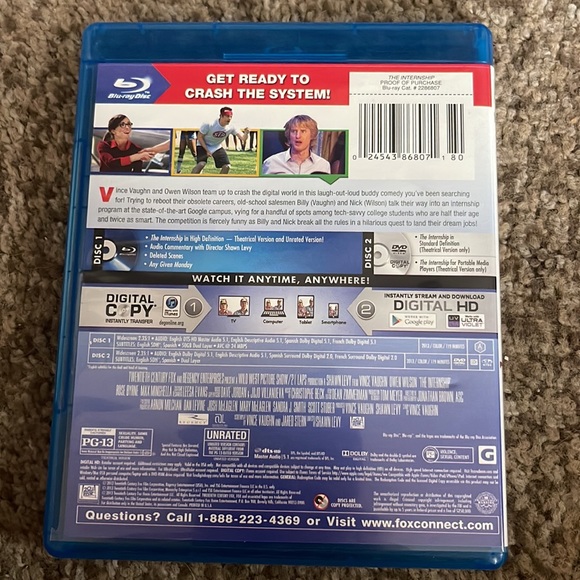 The internship on blu ray and dvd 2 discs set - Picture 2 of 6